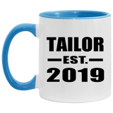 Tailor Established EST. 2019 - 11oz Accent Mug Blue