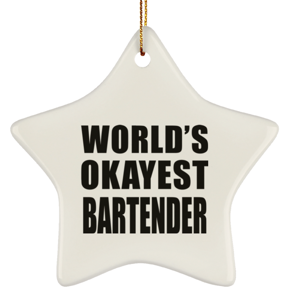 World's Okayest Bartender - Star Ornament