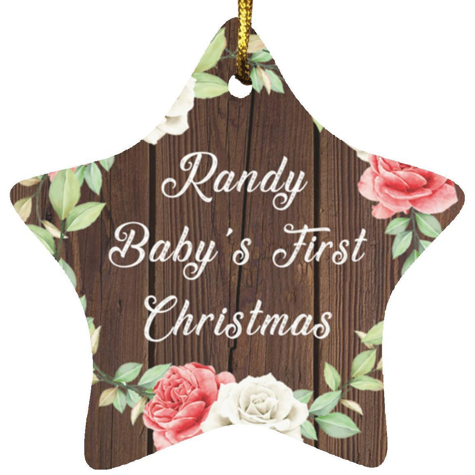 Randy Baby's First Christmas - Star Ornament A