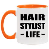 Hair Stylist Life - 11oz Accent Mug Orange