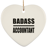 Badass Accountant - Heart Ornament
