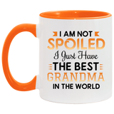 I Am Not Spoiled I Just Have The Best Grandma In The World - 11oz Accent Mug Orange
