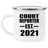 Court Reporter Established EST. 2021 - 12oz Camping Mug