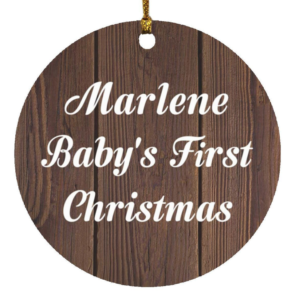 Marlene Baby's First Christmas - Circle Ornament D