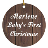 Marlene Baby's First Christmas - Circle Ornament D
