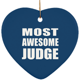 Most Awesome Judge - Heart Ornament