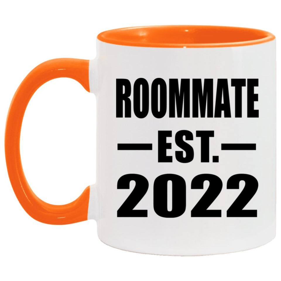 Roommate Established EST. 2022 - 11oz Accent Mug Orange