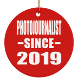 Photojournalist Since 2019 - Circle Ornament
