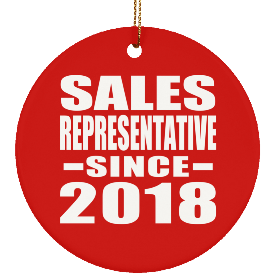 Sales Representative Since 2018 - Circle Ornament