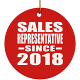 Sales Representative Since 2018 - Circle Ornament