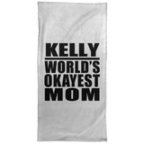 Kelly World's Okayest Mom - Hand Towel