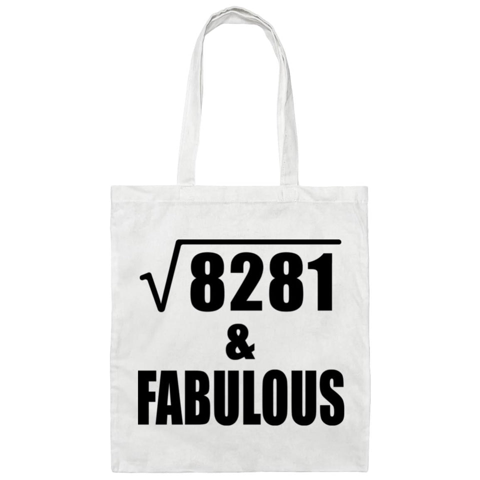 91st Birthday Square Root of 8281 & Fabulous - Tote Bag White