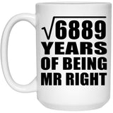83rd Anniversary Square Root of 6889 Years of Being Mr Right - 15oz Coffee Mug