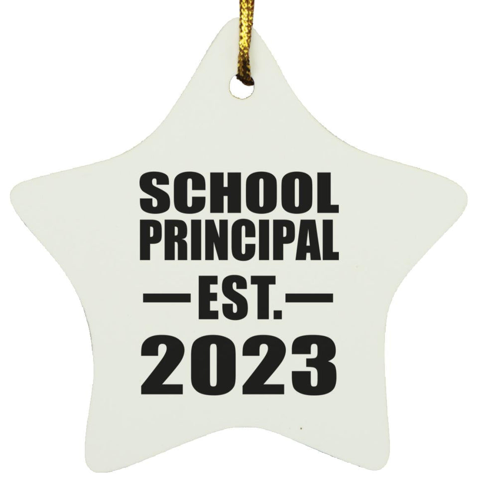 School Principal Established EST. 2023 - Star Ornament