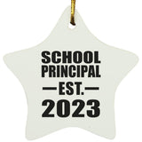 School Principal Established EST. 2023 - Star Ornament