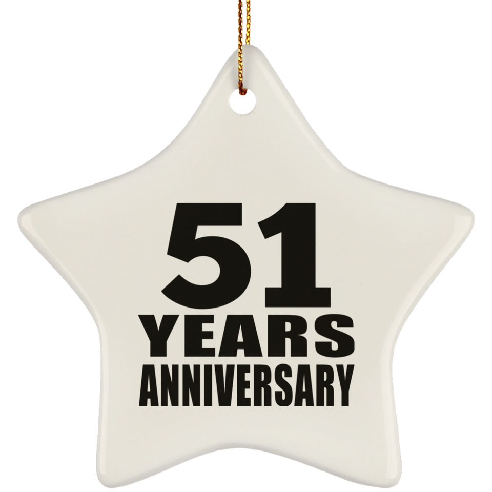 51st Anniversary 51 Years - Star Ornament
