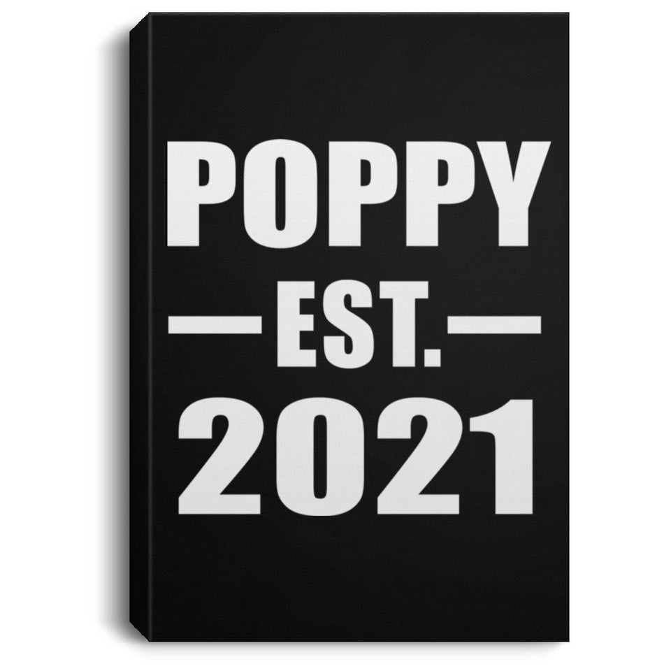 Poppy Established EST. 2021 - Canvas Portrait