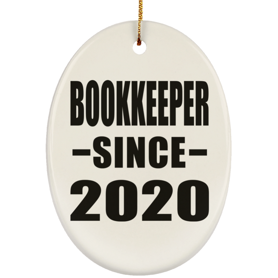 Bookkeeper Since 2020 - Oval Ornament