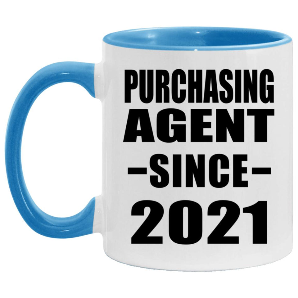 Purchasing Agent Since 2021 - 11oz Accent Mug Blue