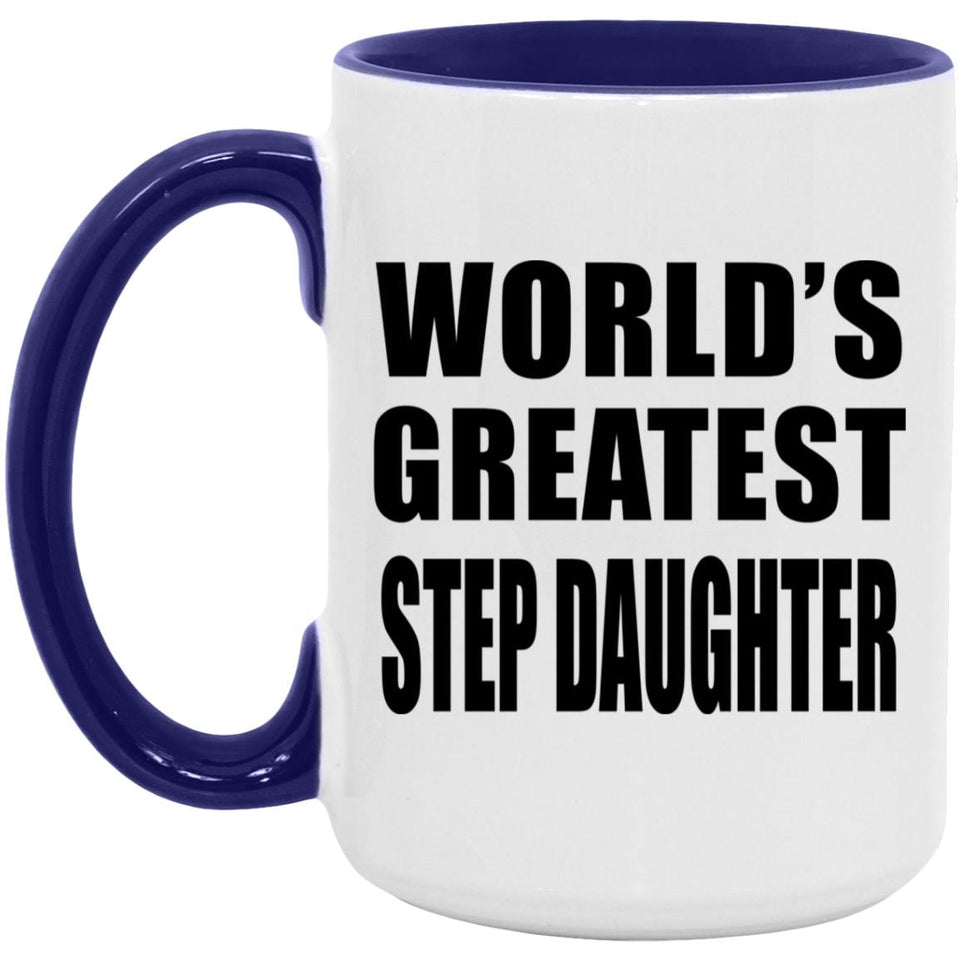 World's Greatest Step Daughter - 15oz Accent Mug Purple