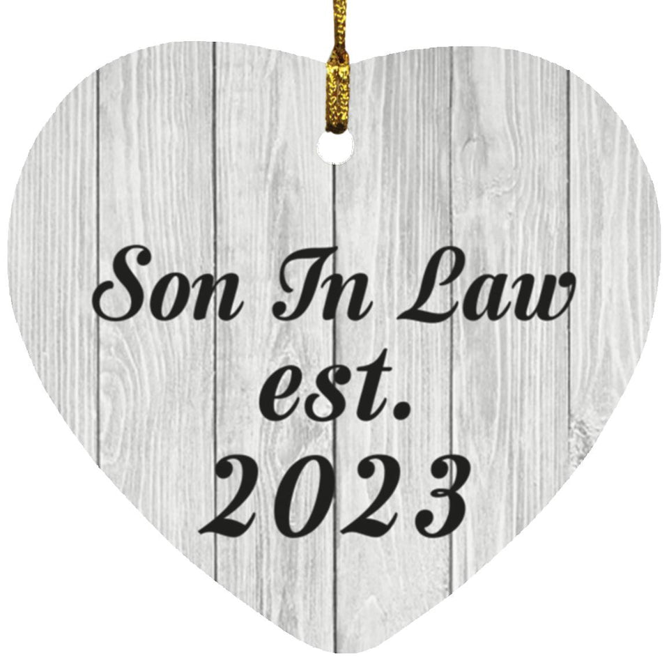 Son In Law Established Est. 2023 - Heart Ornament F