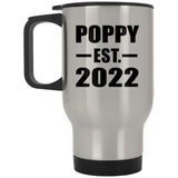 Poppy Established EST. 2022 - Silver Travel Mug