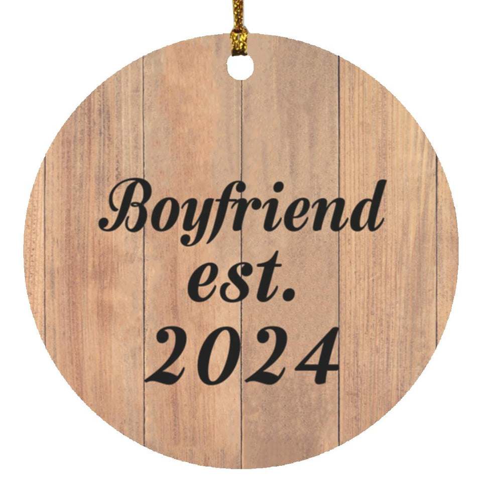 Boyfriend Established EST. 2024 - Circle Ornament C