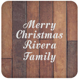 Merry Christmas Rivera Family - Drink Coaster E