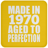 54th Birthday Made In 1970 Aged to Perfection - Drink Coaster