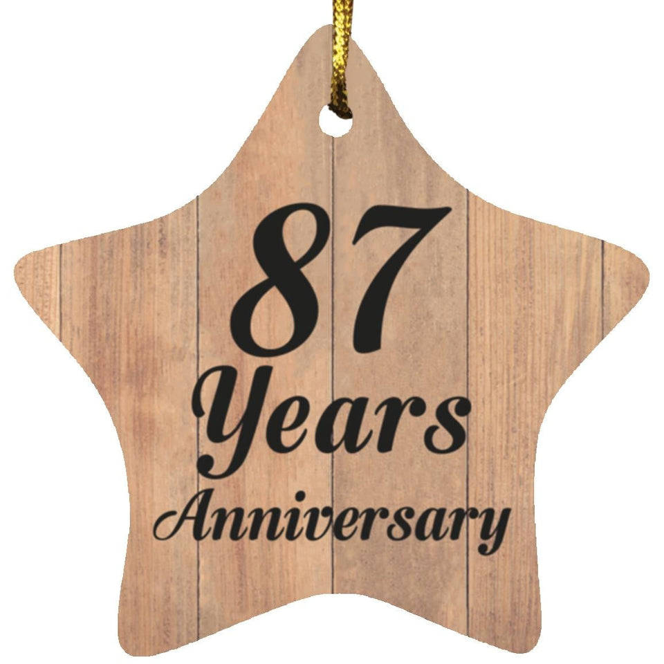 87th Anniversary 87 Years Anniversary - Star Ornament C