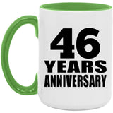 46th Anniversary 46 Years Anniversary - 15oz Accent Mug Green