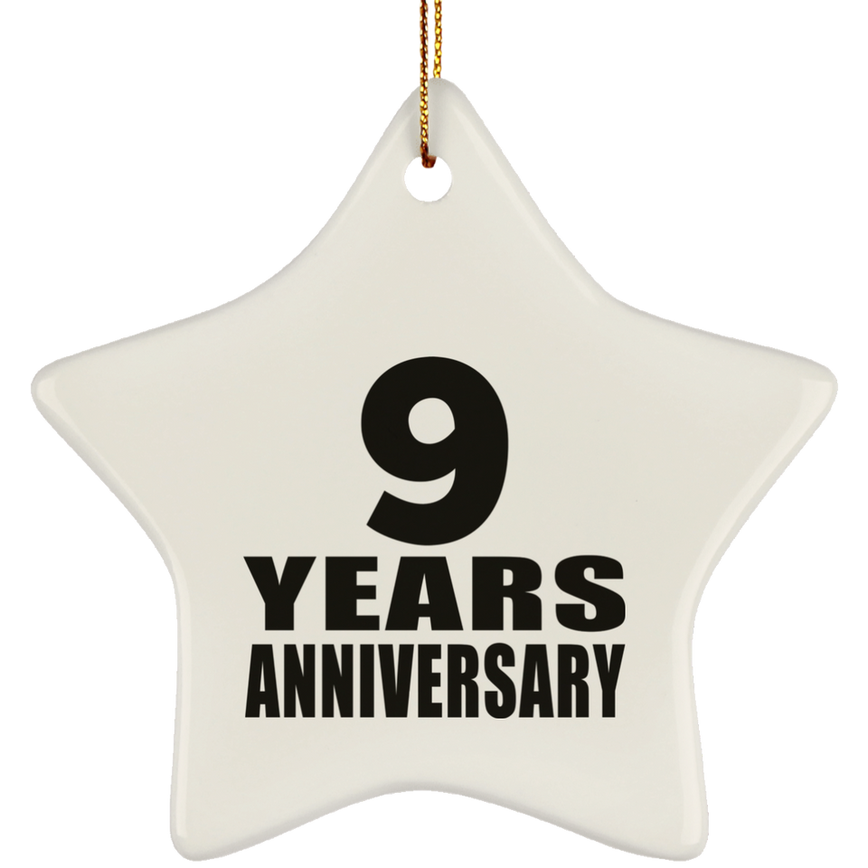 9th Anniversary 9 Years - Star Ornament