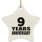 9th Anniversary 9 Years - Star Ornament