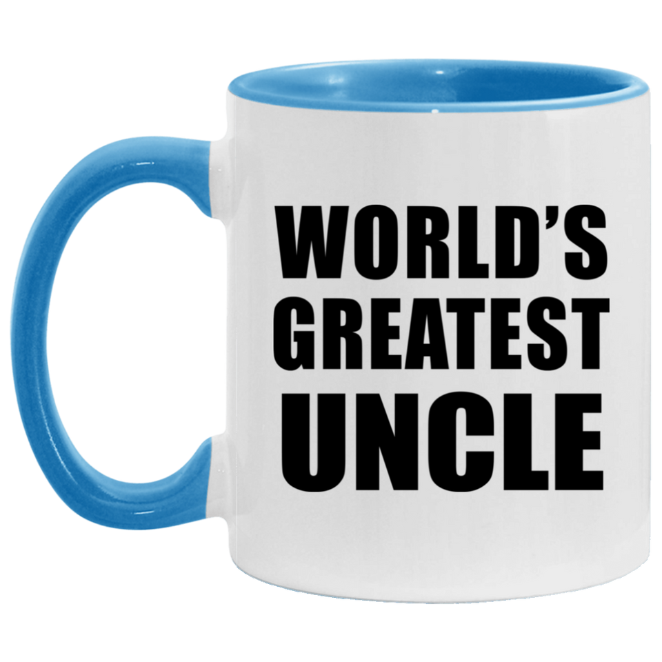 World's Greatest Uncle - 11oz Accent Mug Blue
