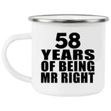 58th Anniversary 58 Years Of Being Mr Right - 12oz Camping Mug