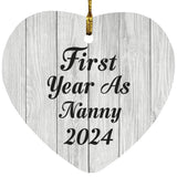 First Year As Nanny 2024 - Heart Ornament F