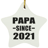 Papa Since 2021 - Star Ornament