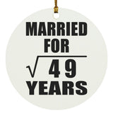 7th Anniversary Married For Square Root of 49 Years - Circle Ornament