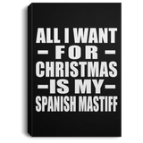 All I Want For Christmas Is My Spanish Mastiff - Canvas Portrait