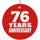 76th Anniversary 76 Years Anniversary - Circle Ornament