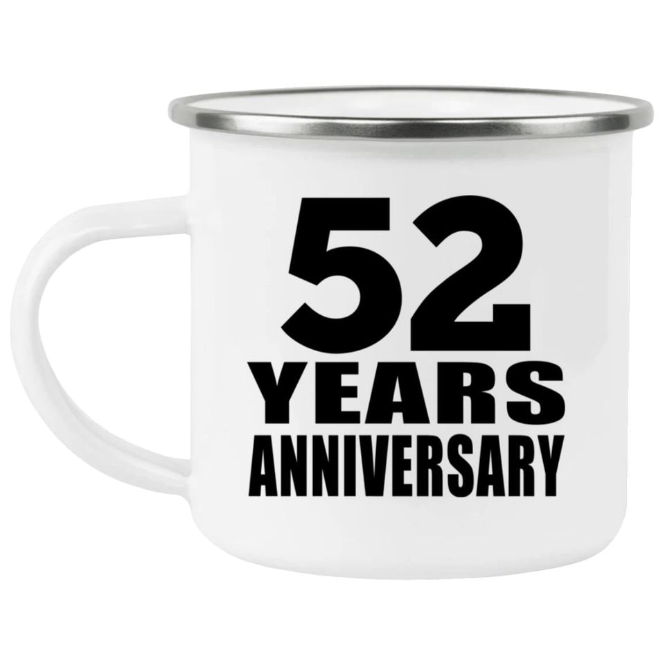 52nd Anniversary 52 Years - 12oz Camping Mug