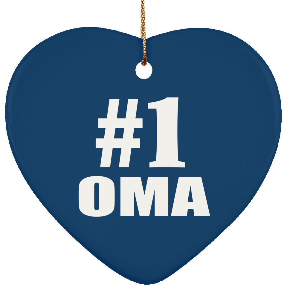 Number One #1 Oma - Heart Ornament