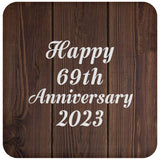 Happy 69th Anniversary 2023 - Drink Coaster D