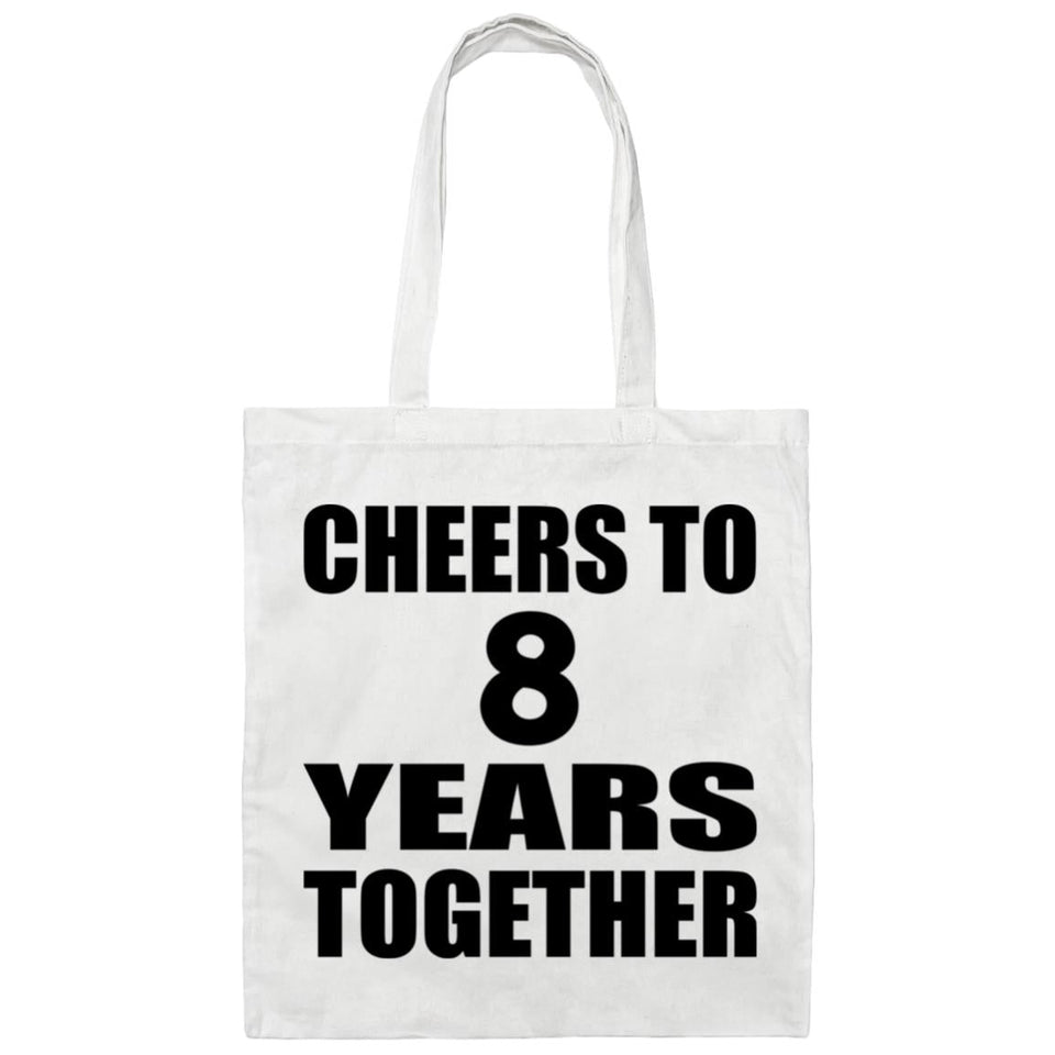 8th Anniversary Cheers To 8 Years Together - Tote Bag White