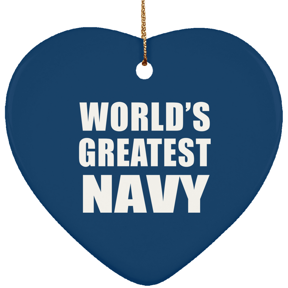 World's Greatest Navy - Heart Ornament
