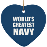 World's Greatest Navy - Heart Ornament