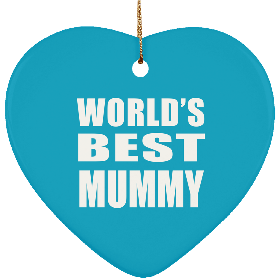 World's Best Mummy - Heart Ornament