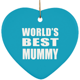 World's Best Mummy - Heart Ornament