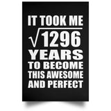 36th Birthday Took Square Root of 1296 Years To Awesome - Poster Portrait