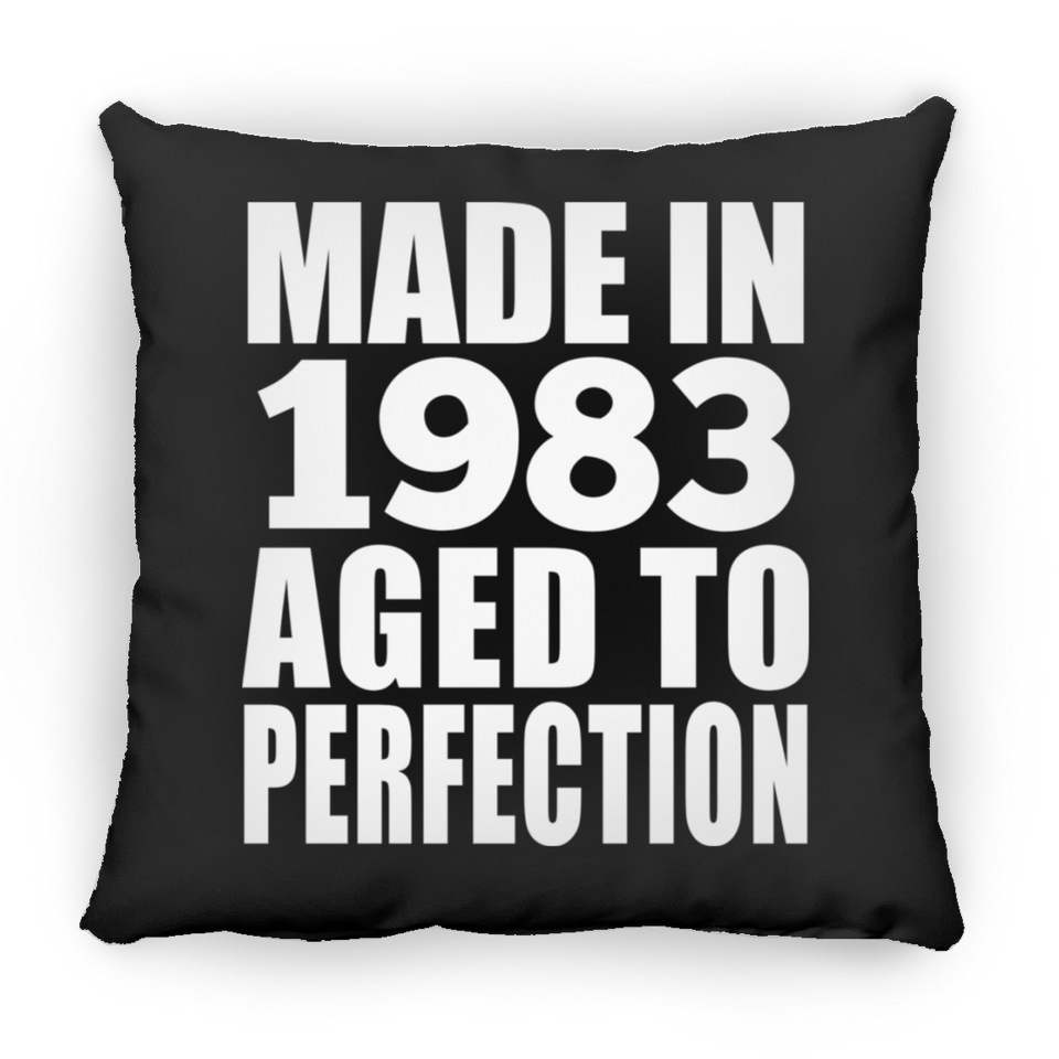 41st Birthday Made In 1983 Aged to Perfection - Throw Pillow Black